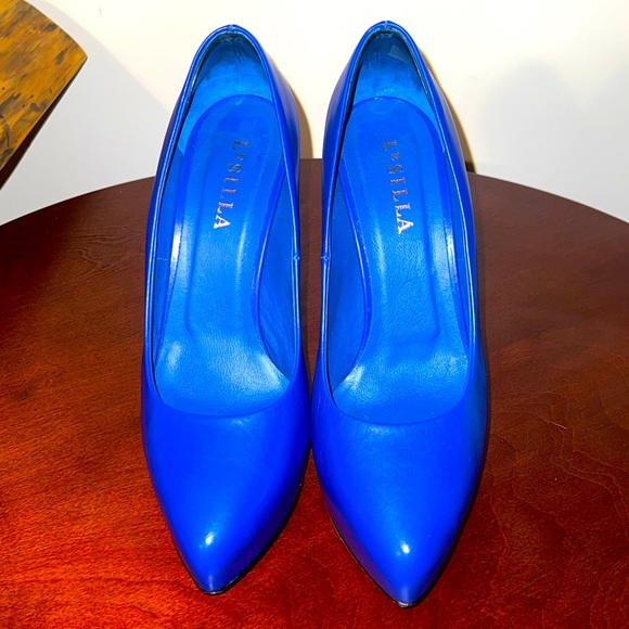 Le SILLA. Royal blue pump, soft leather. Size IT39/ US8, spike heel. - Picture 4 of 12